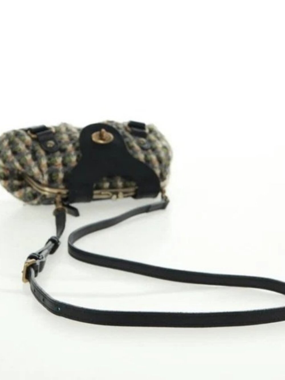 BURBERRY Blue Label Shoulder Bag Tweed Green Auth 168031V - Picture 6 of 16